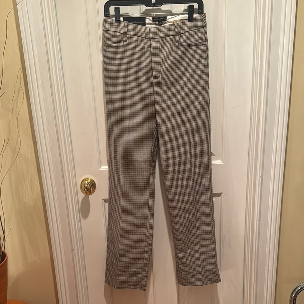 Banana Republic NWT brown black and cream Checkered Pant